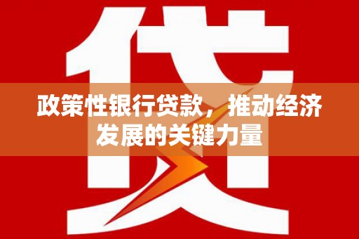 化德政策性银行贷款，推动经济发展的关键力量