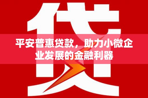化德平安普惠贷款，助力小微企业发展的金融利器